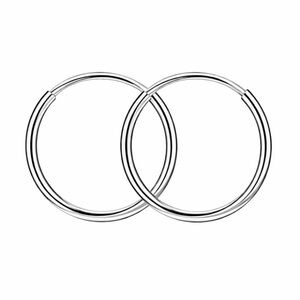 12mm Stainless Steel Hoop Earrings 20G Endless Sleeper Hoops Minimalist